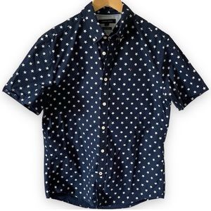 NWOT Tommy Hilfiger cotton stars shirt size Small navy white